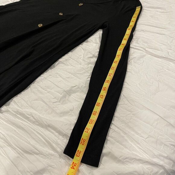 SHEIN Deep V Neck Button Down Long Sleeve Black Dress Size XS - Picture 5 of 7